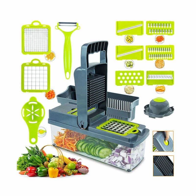 Multifunctional Vegetable Chopper Onion Chopper Handle Food Grate Food Chopper Kitchen vegetable Slicer Dicer A Kitchen Essential for Families, Effortlessly Slice, Blend to Enhance Cooking Experience